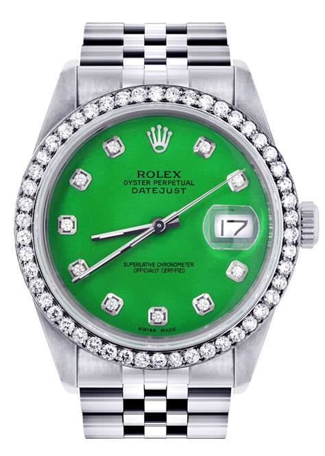 rolex zilver met groen|rolex tijdmeter.